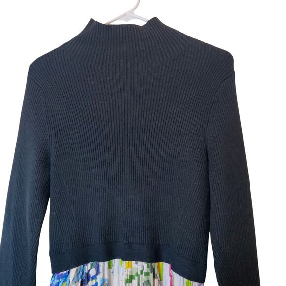 Kristin Lamb x Anthropologie Thea Twofer Sweater Dress Floral Skirt Large Petite - Picture 7 of 16